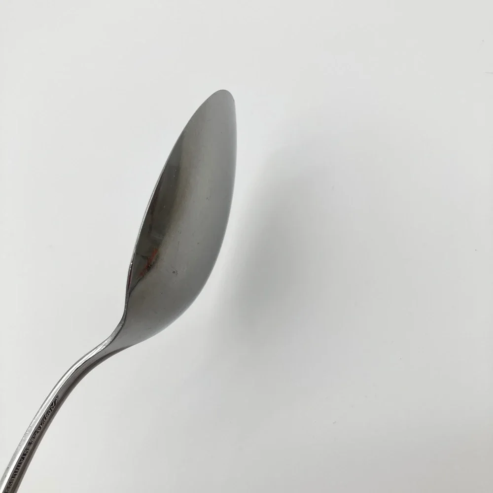 Regasa Stainless Teaspoon Korea Vintage Silver Floral Pattern Flatware Spoon